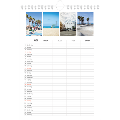 A4 Familieplanners — Simplistisch - gezinsplanner 4 personen [omslag]