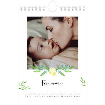 Fotokalender A5 — Bloemen illustraties [Februari]