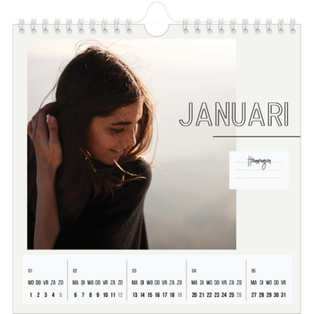 Fotokalender Vierkant — Notitie kalender