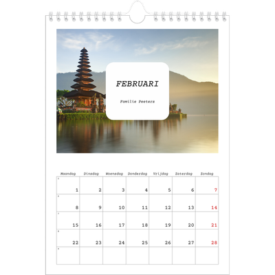 Fotokalender A4 (20 x 30 cm) — Het volledige verhaal [Februari]