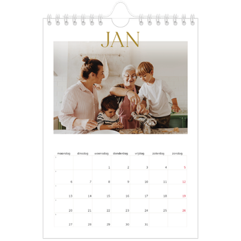 Fotokalender A5 — Gouden tekst groot