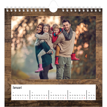 Fotokalender Vierkant — Houtpatroon