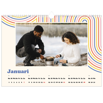 Fotokalender A3 — Retro strepen