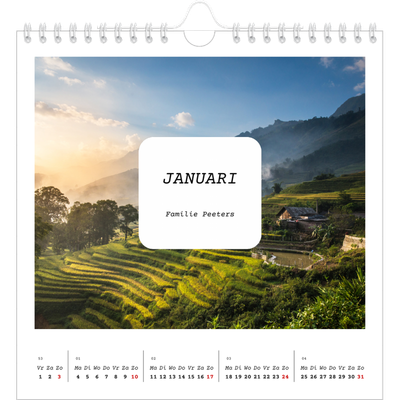 Jaarkalenders vierkant — Het volledige verhaal [Januari]