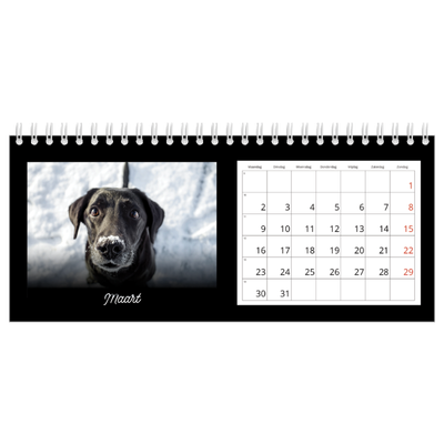 Bureaukalenders — Zwart [Maart]