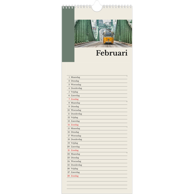 Smalle kalender  — Bezienswaardigheden van de wereld [Februari]