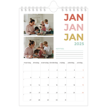 Fotokalender A5 — Bont gekleurd