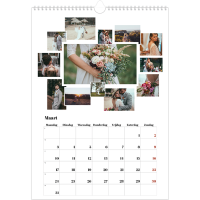 A3 Jaarkalender — Collage shapes [Maart]