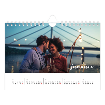 Fotokalender A5 — Schuingedrukte letters