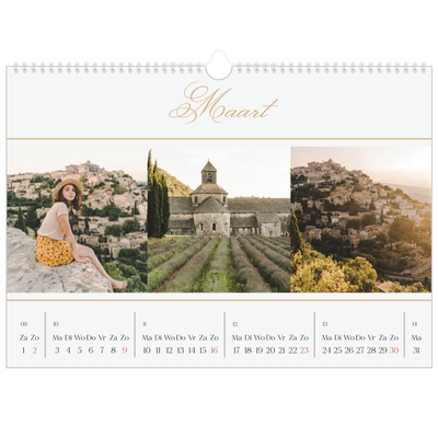 Fotokalender A3 — Gouden banner [Maart]