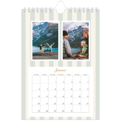 Fotokalender A5 — Schrift en strepen [Januari]