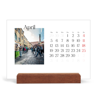 Bureaukalender met houten standaard  — Mijn reisverhaal - Londen [April]