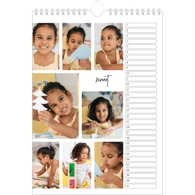 Verjaardagskalenders A4 — Foto arrangement [Maart]