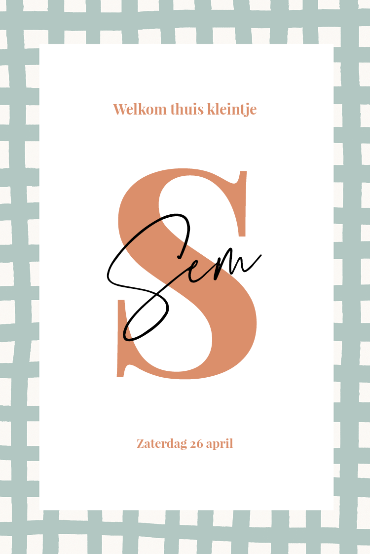 Uitnodigingen — Patchwork initiaal