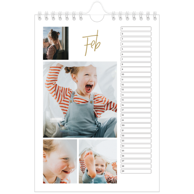 Fotokalender A5 — Handgeschreven [Februari]
