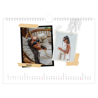Fotokalender A4 — Plakboek flair [Maart]
