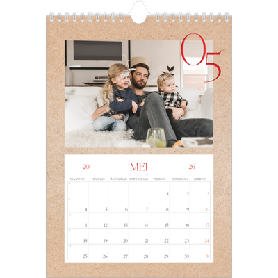 Fotokalender A4 (20 x 30 cm) — Rode stippen [omslag]