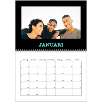 Fotokalender A4 Dubbel — Vrolijke letters
