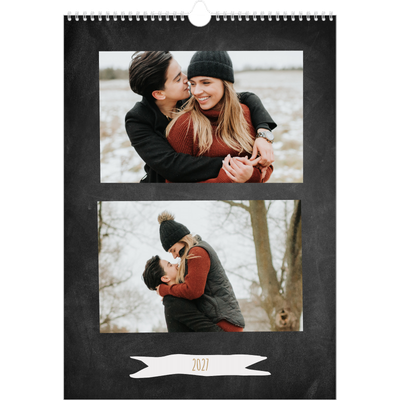 A3 Jaarkalender — Foto in glitterrand [omslag]