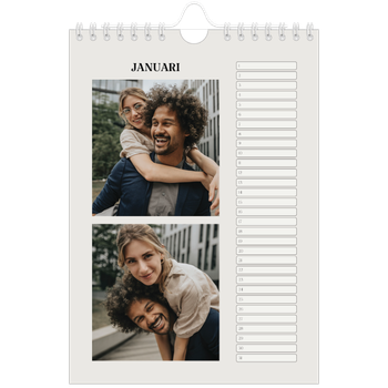 Fotokalender A5 — Simpel ivoor