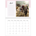 Fotokalender A4 Dubbel (30 x 40 cm) — Kalender Lijst [April]