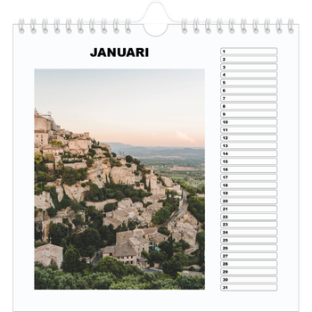 Fotokalender Vierkant — Eenvoudige foto