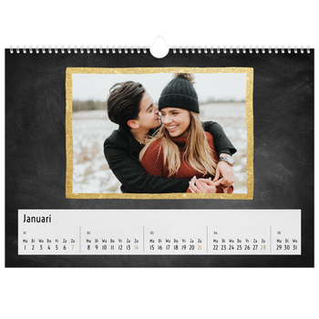 Fotokalender A3 — Foto in glitterrand