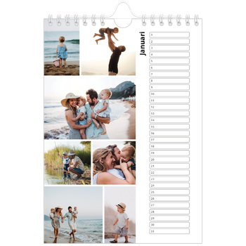 Fotokalender A5 — Collage in blokkenpatroon