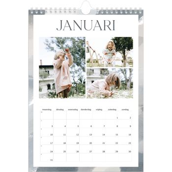 Fotokalender A4 — Verfkwast effect