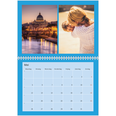 Fotokalender A4 Dubbel (30 x 40 cm) — Fel gekleurde kaders [omslag]