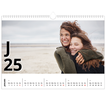 Fotokalender A3 — Letter stijl