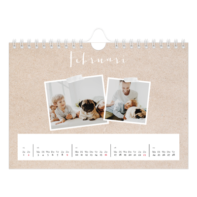 Fotokalender A5 — Scrapbook kalender [Februari]