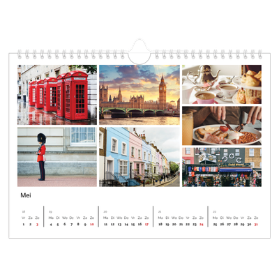 Fotokalender A4 — Collage in blokkenpatroon [omslag]