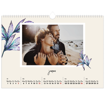 Fotokalender A3 — Geverfde bloemen