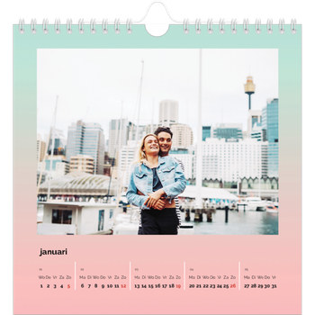 Fotokalender Vierkant — Kleurverloop in pastel