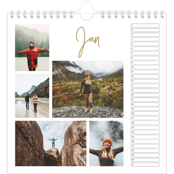 Fotokalender Vierkant — Handgeschreven