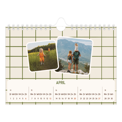 Fotokalender A5 — Retro patronen [April]