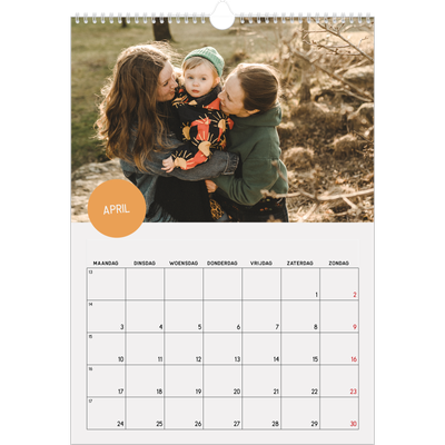 A3 Jaarkalender — Fotosticker [April]