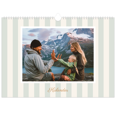 Fotokalender A3 — Schrift en strepen [omslag]