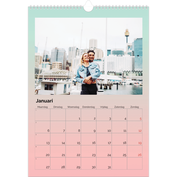 Fotokalender A3 — Kleurverloop in pastel