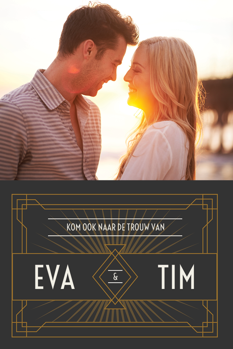 Uitnodigingen — Naamplaatje Gatsby