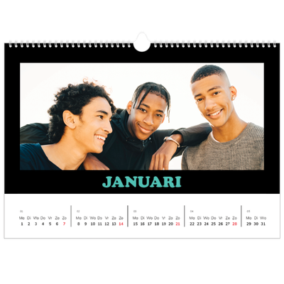 Fotokalender A5 — Vrolijke letters [Januari]
