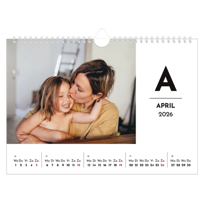 Fotokalender A4 — Schijnwerper effect [April]