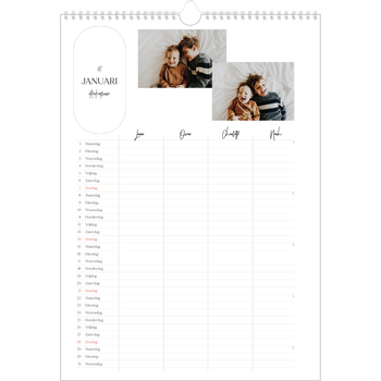 Fotokalender A3 — Grootse plannen - gezinsplanner 4 personen