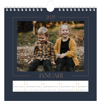 Fotokalender Vierkant — Pruisisch blauw
