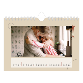 Fotokalender A5 — Asymmetrische tekst