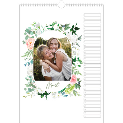 Verjaardagskalenders A3 — Klassieke bloemen [Maart]