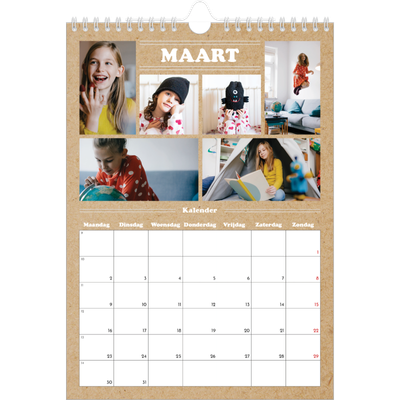 Fotokalender A4 (20 x 30 cm) — Magazine stijl [Maart]