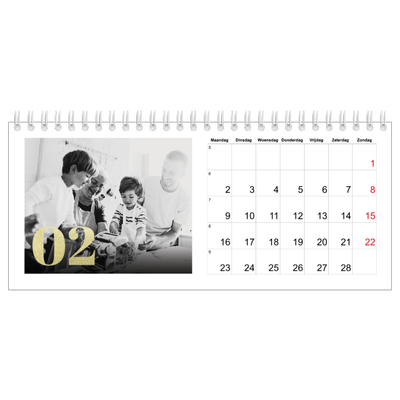 Bureaukalenders — Grote glitter cijfers [Februari]