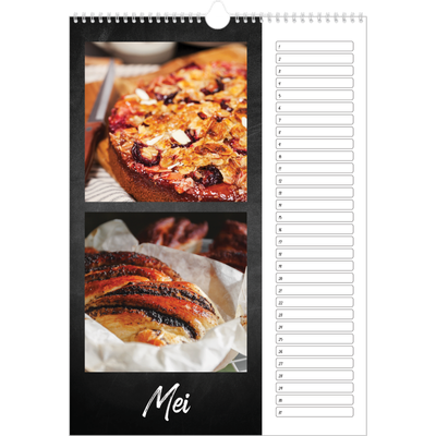 Verjaardagskalenders A3 — Krijtbord stijl [Mei]